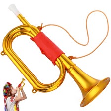 Gold trumpet plastic bugle toy - bugle,