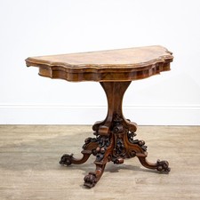 Ornately Carved Burr Walnut