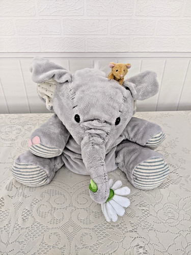 Large elephant plush - plush, beans