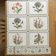 Pimpernel Portmeirion Botanic Garden Placemats x 6 And Coasters x 6 