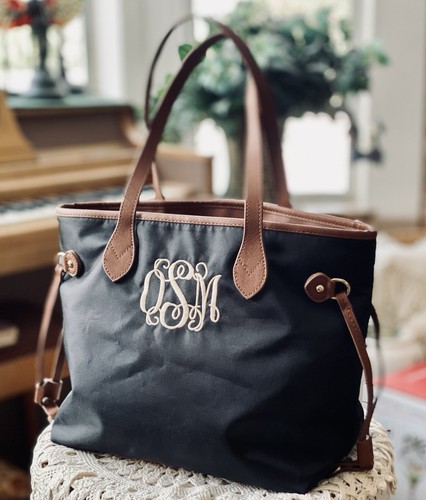 Large black nylon shopper - large,