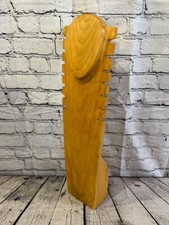 60cm Hand Carved Wooden Necklace On Base Chain Jewellery Display Stand Bust