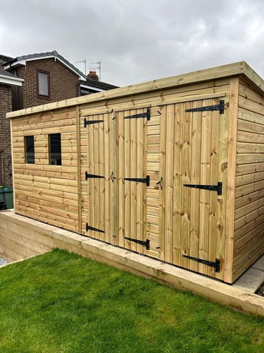 16x10 pent garden shed - 16x10,