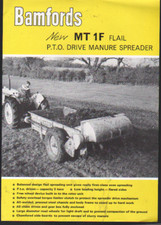 1968 Bamfords "MT 1F" Flail P.T.O. Drive Manure Spreader Brochure Leaflet