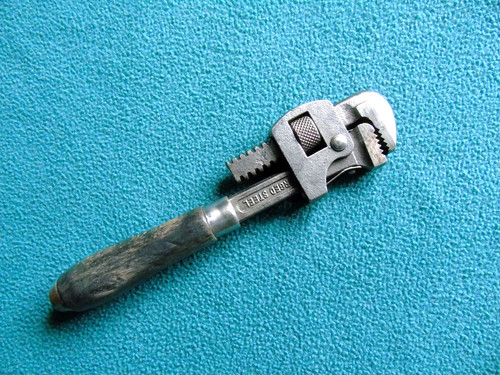 Vintage stillson type monkey - vintage,