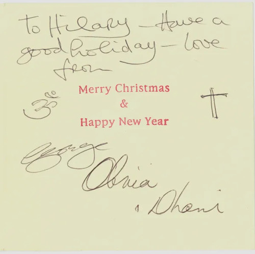 George harrison signed and - george,