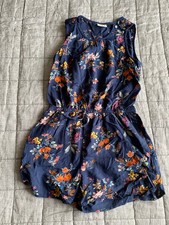 Next Girls Floral Navy Romper