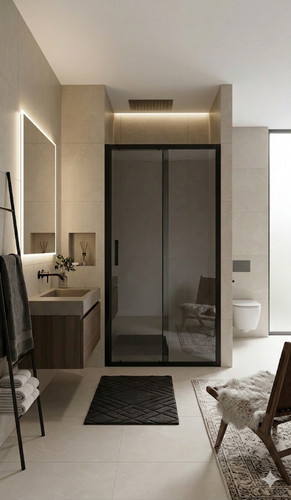 Bathroom sliding door - door, shower