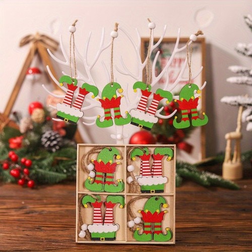 Wooden elf christmas - wooden, ornaments