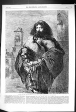 Old Antique Print 1861 Roman