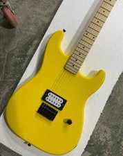 Hot Sale Reverse Headstock Yellow Electric Guitar with Maple Fingerboard