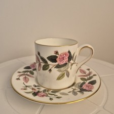 Wedgwood  Hathaway Rose Coffee Cup & Saucer Small Excellent Condition 