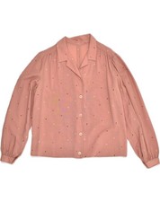 VINTAGE Womens Shirt UK 14 Medium Beige Spotted TD05
