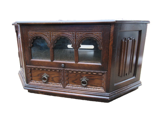 Old charm solid oak glass - old,
