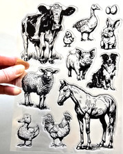 Large Clear Stamps FARM