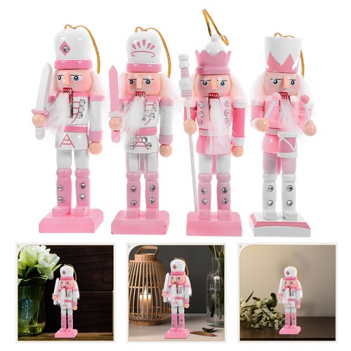 Wooden pink nutcracker soldier - wooden,