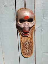 Old Vintage Tibetan Buddhist Citipati Tantric Metal Mask Wall Hanging Decor