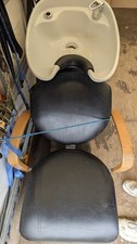 Hairdressers chair and sink unit