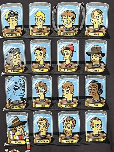 Tee fury med futurama heads - heads, in