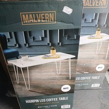 White Hairpin Leg Coffee Table