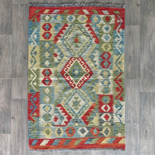 Orange afghan kilim rug - afghan,