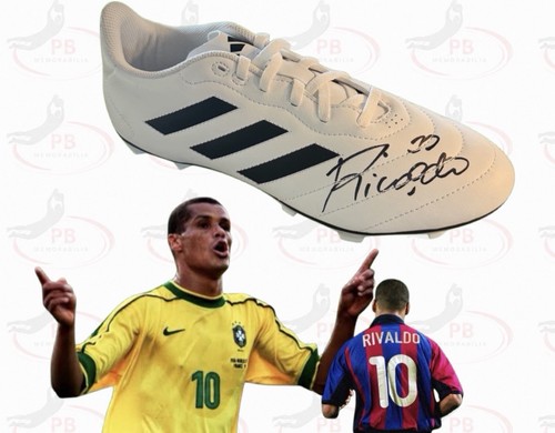 Rivaldo signed adidas football - signed,