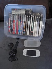 PSP-2003 Ceramic White Handheld System Charger and free Games & Films