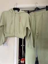 Pistachio Green Cropped Hooded