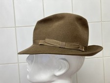 Borsalino /Herbert Johnson Felt Trilby Torino Brn  58cm Vintage Immaculate Rare!
