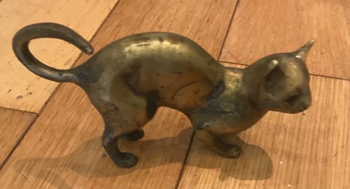 Vintage brass cat - cat, 1920’s