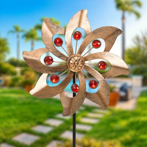 Metal garden windmill - garden, crystal