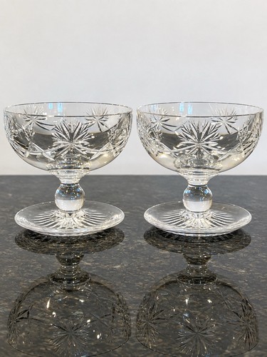 Pair edinburgh crystal star - pair,