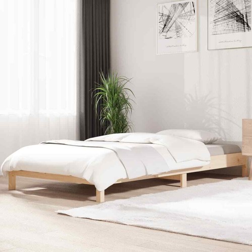 Stack bed 90x190 solid wood - bed,