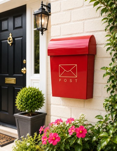 Post box wall mounted - post,