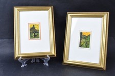 Venice Waterway & Chiesa Della Salute Venice Small Paintings In Gold Frames