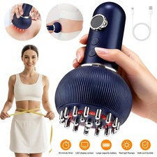 UK Electric Lymphatic Drainage Machine Meridian Body Massage Brush Microcurrent