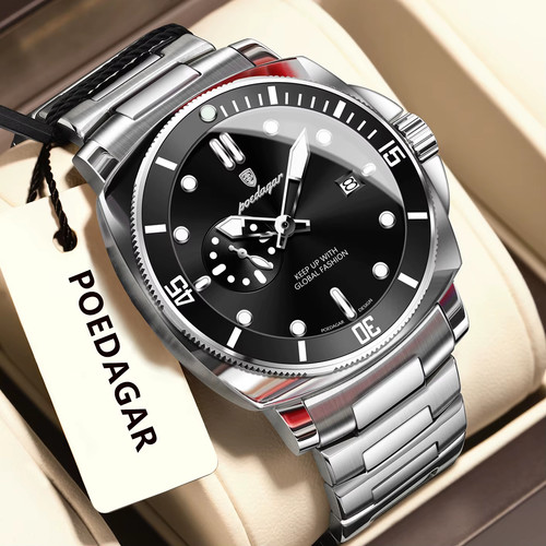 Elegant silver black men - black, men’s