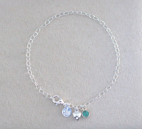 Turquoise birthstone bracelet - turquoise,