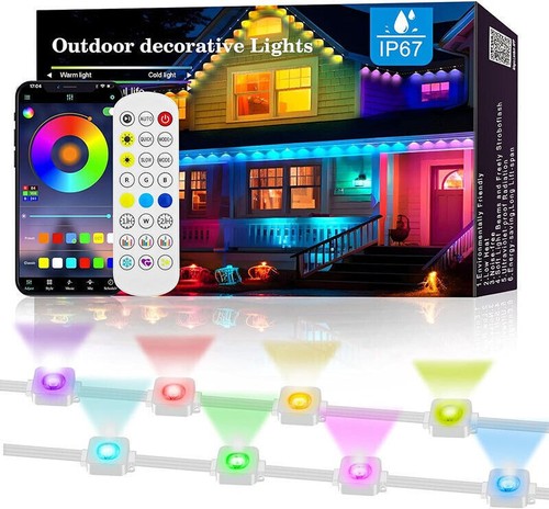 Permanent outdoor eaves - eaves, lights