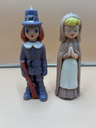 Thanksgiving pilgrim candles - thanksgiving,