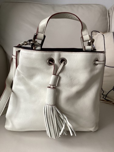 Zara off white genuine - zara, leather