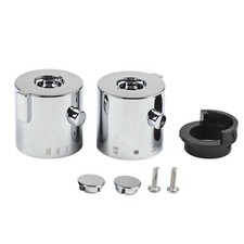 Knob Handles Bath Shower Mixer Control Handle For SMA Thermostatic Mirror Silver