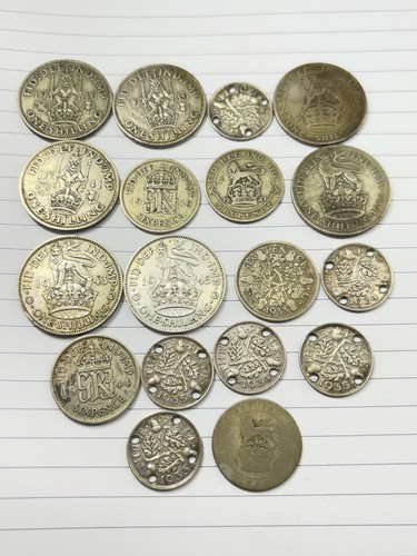 Pre 1947 british silver - , coins