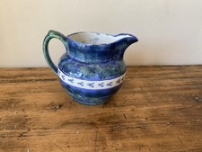 Vintage Jug Vase Mottled Blue
