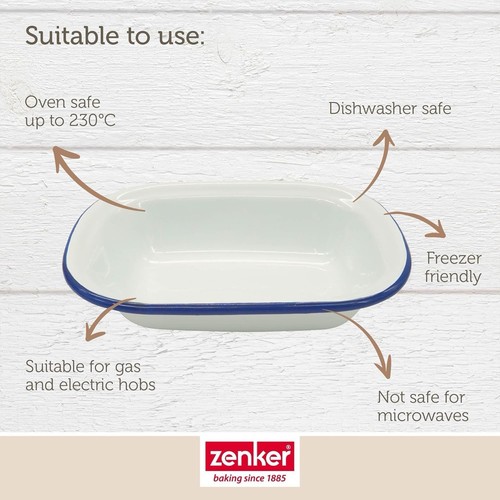 Zenker enamel medium oblong - medium,