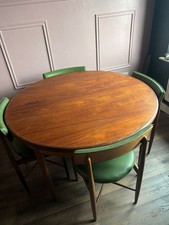 Mid Century G-Plan Fresco Extendable Round Dining Table and 4 Chairs