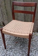 MCM teak dining chair Nils jonsson Troeds Garmi danish papercord