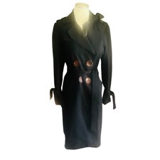 Vtg 40s Black Trench-coat