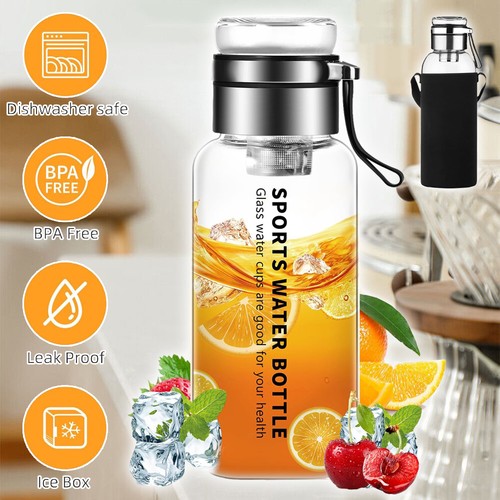 Glass water bottle bpa - bpa, free