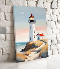 Lighthouse #3 Minimalist Canvas Wall Art Print Artwork Decor